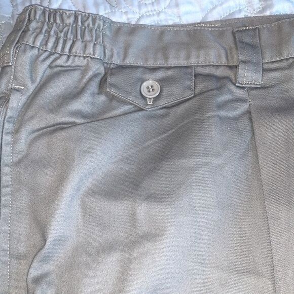 Mens Pleated Front Pants DuPont Teflon Fabric Protector Gray Size 26X33 - Picture 6 of 10